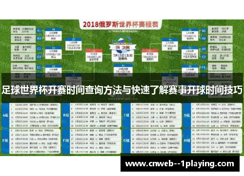 足球世界杯开赛时间查询方法与快速了解赛事开球时间技巧 足球世界杯开赛时间查询方法与快速了解赛事开球时间技巧